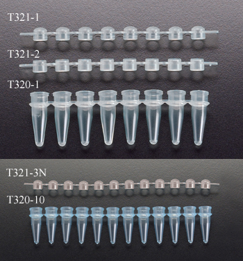 [T321-1Y] Simport Amplitube™ PCR Dome Cap Strips, Yellow
