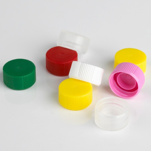 [111672C] Globe Scientific PP Microcentrifuge Tube Screwcaps, Clear, 1000/Bag