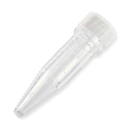 [111710] Globe Scientific 1.5 ml PP Sterile Conical Bottom Microcentrifuge Tubes w/ O-Ring Screw Cap, Clear, 1000/Case