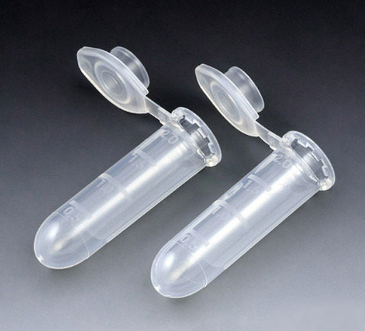 [111568] Globe Scientific 2 ml PP Microcentrifuge Tubes w/ Attached Snap Cap, Clear, 1000/Bag