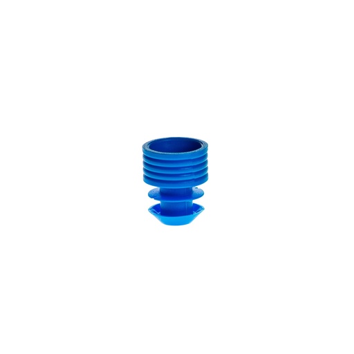 [T404-3B] Simport Flange Plug Cap, 12mm, Polyethylene, Blue