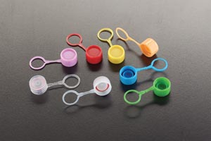 [T340YOSL] Simport Colored Closure Caps, O-Ring & Loop, Yellow