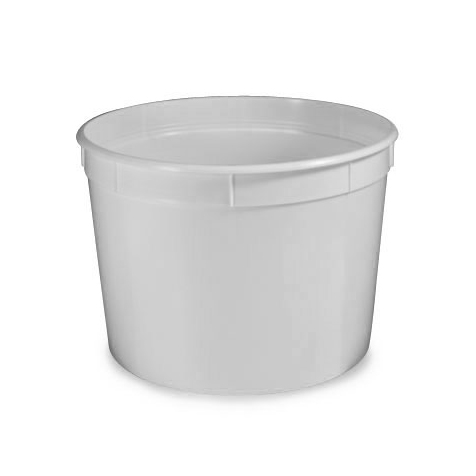 [270008] Globe Scientific 8 oz PP Multi-Purpose Heavy Duty Containers w/ Separate Snap Lid, White, 250/Case