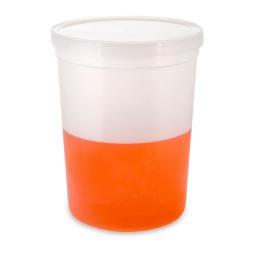 [271086] Globe Scientific 86 oz HDPE Multi-Purpose Containers w/ Separate Snap Lid, Natural, 25/Case
