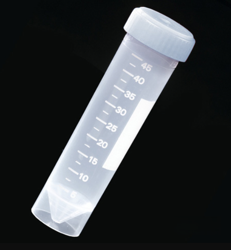[6255MF] Globe Scientific 50ml Non-Sterile Transport Tubes w/Separate Screwcap, 500/Case