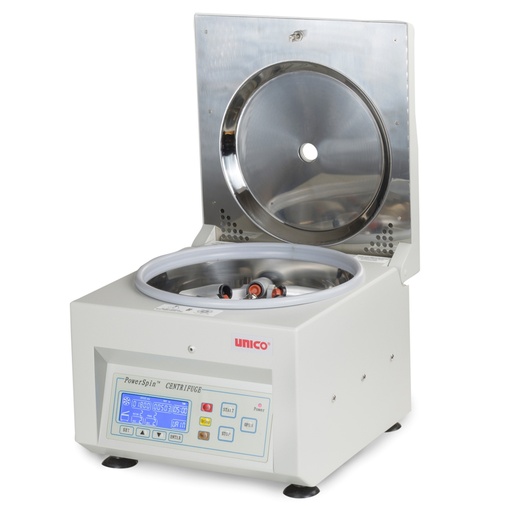 [C8706HE] Unico Powerspin 6 Place Variable Speed DX Centrifuge Horizontal Rotor, 220V with 18 Place Tube Holster Rack, 6 x 15ml Capacity
