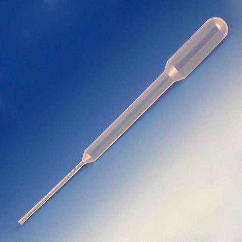 [139020] Globe Scientific 6.5 ml LDPE Non-Sterile Narrow Stem Transfer Pipets, 5000/Case