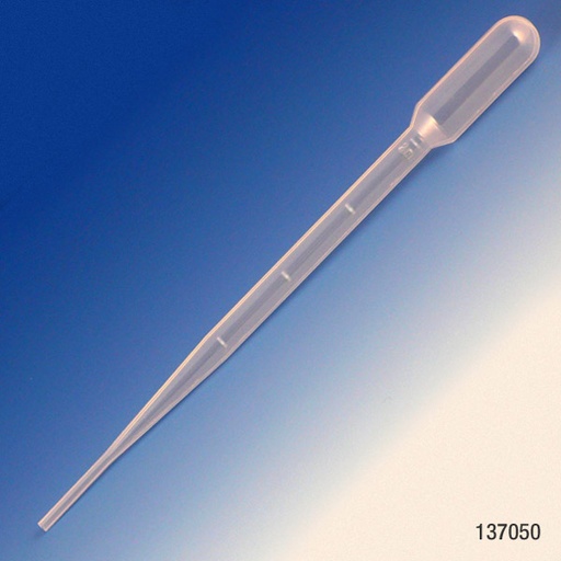 [137050] Globe Scientific 5 ml LDPE Non-Sterile Graduated Transfer Pipets w/ 2.6 mm Tip, 5000/Case