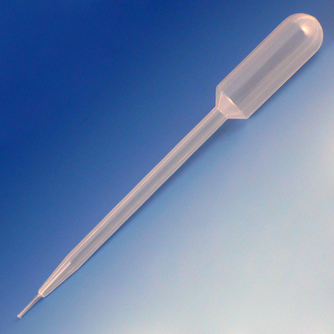 [134090] Globe Scientific 8.7 ml LDPE Extended Fine Tip Transfer Pipets, 4000/Case