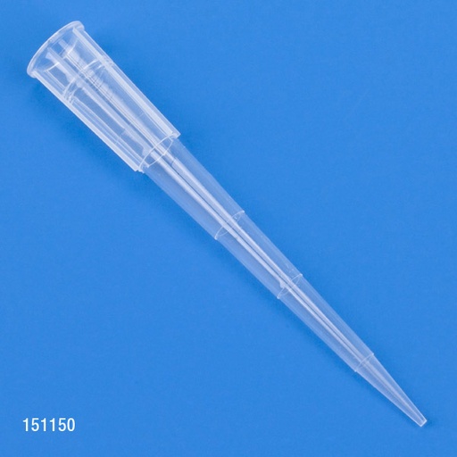 [151150] Globe Scientific 1-200µl PP Universal Certified Pipette Tips, Natural, 1000/Bag