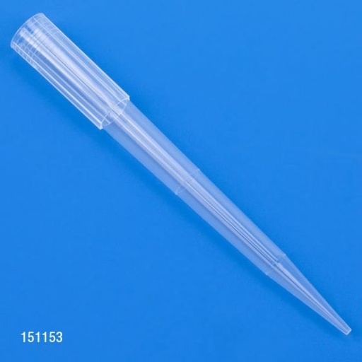 [151153] Globe Scientific 100-1250µl PP Non-Sterile Universal Certified Pipette Tips, Natural, 1000/Bag