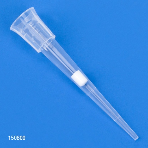 [150800] Globe Scientific 0.1-10µl Sterile Low Retention Racked Certified Filter Pipette Tips, Natural, 960/Box