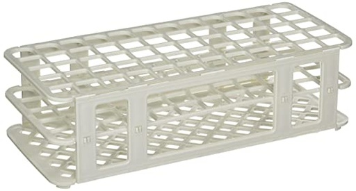 [456503] Globe Scientific 60-Place PP Plastic Snap-N-Rack for 16 & 17 mm Test Tube, White