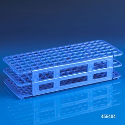[456404] Globe Scientific 90-Place PP Plastic Snap-N-Rack for 12 &amp; 13 mm Test Tube, Blue