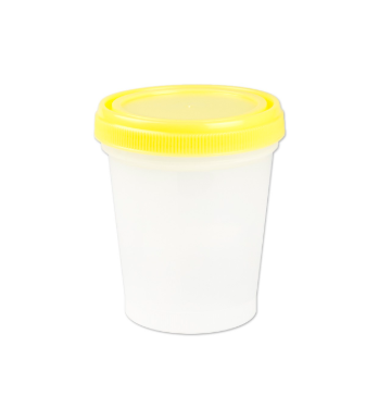 [P02-H5002-C] Medegen Starplex Histology Containers, 500mL, Formalin Warning Label Included & O-Ring Cap, Yel