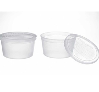[2727] Medegen Laboratory/Stool Specimen Container, Translucent, 237mL