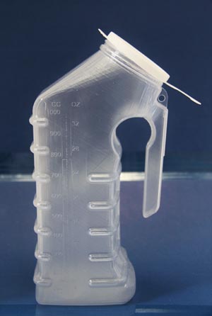 [GP300] Gmax Male Urinal, with Lid, Translucent, 48/cs
