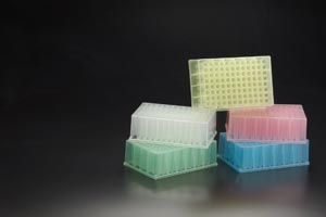 [T110-5P] Simport Bioblock™ 96 Deep Well Plate, Round Bottom, 1.2mL, Pink, Polypropylene