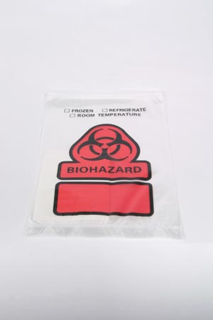 [41003] ADI Specimen Ziplock Specimen Transport Bag, 6" x 10", Clear, 4" x 3" Absorbent Pad, Outer Pouch