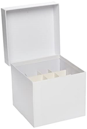[3099] Globe Scientific Cardboard Storage Box for 50 ml Centrifuge Tubes, White, 48/Case