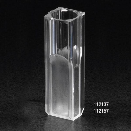 [112137] Globe Scientific 1.5 ml PS Micro Spectrophotometer Cuvettes w/ 2 Clear Sides, 500/Case
