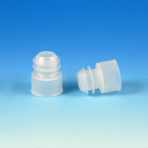 [6263C] Globe Scientific 17 mm PE Plug Caps for 15 ml Centrifuge Tubes, Natural, 1000/Bag
