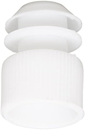 [116152W] Globe Scientific PE Flange Plug Caps for 16 mm Test Tubes, White, 1000/Bag