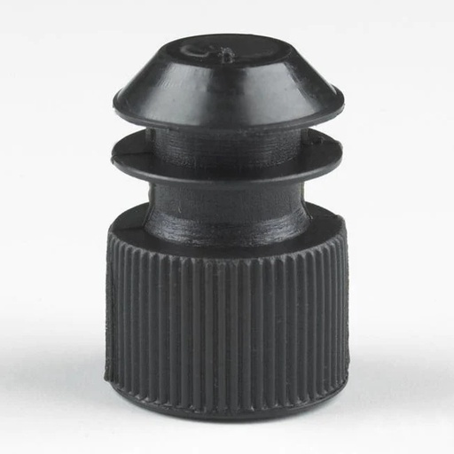 [118240K] Globe Scientific LDPE Flange Plug Caps for 13 mm Test Tubes, Black, 1000/Bag