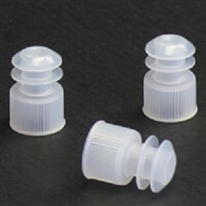 [118240C] Globe Scientific LDPE Flange Plug Caps for 13 mm Test Tubes, Natural, 1000/Bag