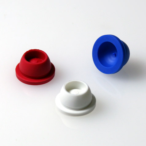 [113150R] Globe Scientific TPE Pierceable Plug Stopper Caps for 13 mm Vacuum and Test Tubes, Red, 1000/Bag