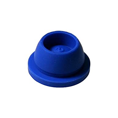 [113150B] Globe Scientific TPE Pierceable Plug Stopper Caps for 13 mm Vacuum and Test Tubes, Blue, 1000/Bag