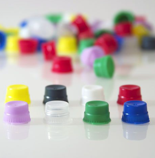 [113148B] Globe Scientifc 16mm Polyethylene Snap Caps w/1-Thumb Tab, Blue