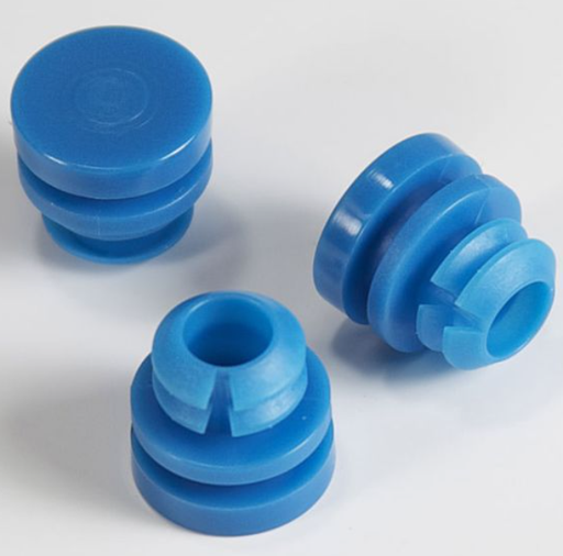 [5538] Globe Scientific 13mm Plug Cap, Beckman IDS Auto Track, 500/bag, Blue