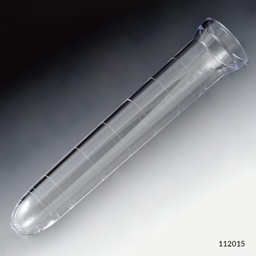 [112015] Globe Scientific 12 ml PS Flared-Top Round Bottom Urine Centrifuge Tubes, 2000/Case