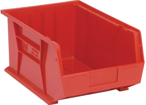 [QUS255RD] Quantum Ultra Stack & Hang Bins, Red, 16" x 11" x 8", 4/ctn