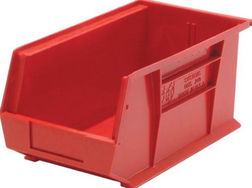 [QUS240RD] Quantum Ultra Stack & Hang Bins, Red, 14-3/4" x 8-1/4" x 7", 12/ctn
