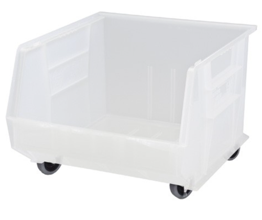 [QUS275MOBCL] Quantum Ultra Stack & Hang Bin, 18"L x 16.5"W x 11"H, Mobile, Clear, 3/ctn