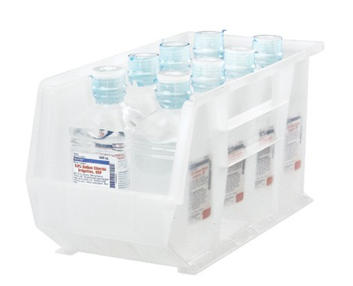 [QUS255CL] Quantum Ultra Stack & Hang Bin, 16"L x 11"W x 8"H, Clear, 4/ctn