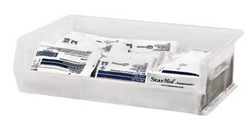 [QUS245CL] Quantum Ultra Stack & Hang Bin, 10 7/8"L x 16.5"W x 5"H, Clear, 6/ctn