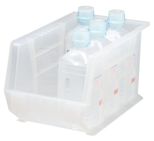[QUS242CL] Quantum Ultra Stack & Hang Bin, 13 5/8"L x 8.25"W x 8"H, Clear, 12/ctn