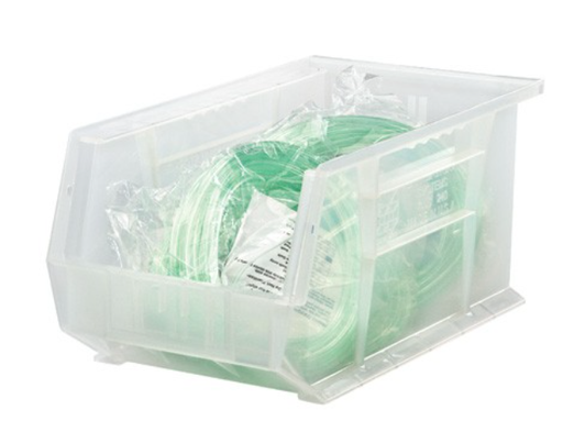[QUS240CL] Quantum Ultra Stack & Hang Bin, 14.75"L x 8.25"W x 7"H, Clear, 12/ctn