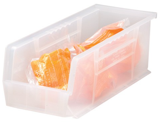 [QUS234CL] Quantum Ultra Stack & Hang Bin, 14.75"L x 5.5"W x 5"H, Clear, 12/ctn