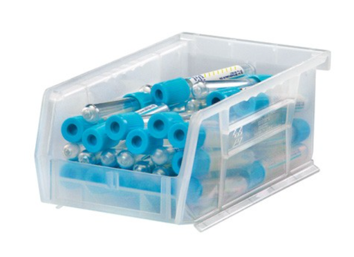 [QUS220CL] Quantum Ultra Stack & Hang Bin, 7 3/8"L x 4 1/8"W x 3"H, Clear, 24/ctn