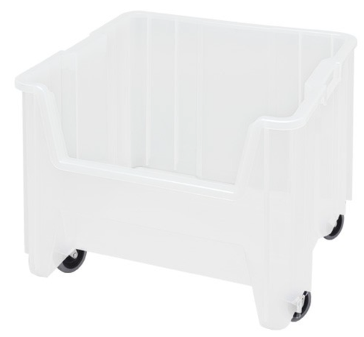 [QGH805MOBCL] Quantum Medical HD Giant Stack 17.5" x 16.5" x 12.5" Container, Mobile, Clear, 2/ctn