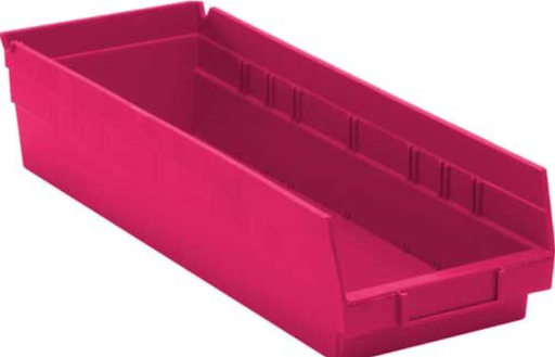 [QSB104PK] Quantum Medical Economy 17 7/8" x 6 5/8" x 4" Shelf Bin, Pink, 20/ctn