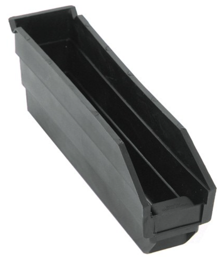 [QSB100BK] Quantum Medical Economy 11 5/8" x 2.75" x 4" Shelf Bin, Black, 36/ctn