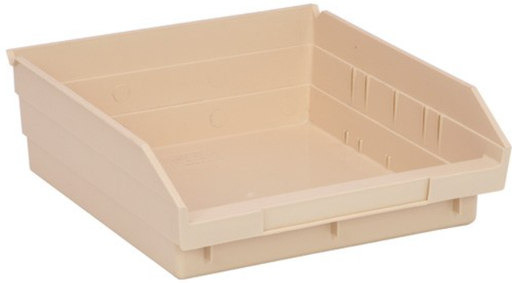 [QSB109IV] Quantum Medical Economy 11 5/8" x 11 1/8" x 4" Shelf Bin, Ivory, 8/ctn