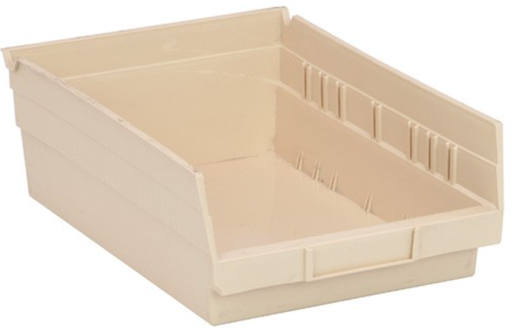 [QSB107IV] Quantum Medical Economy 11 5/8" x 8 3/8" x 4" Shelf Bin, Ivory, 20/ctn