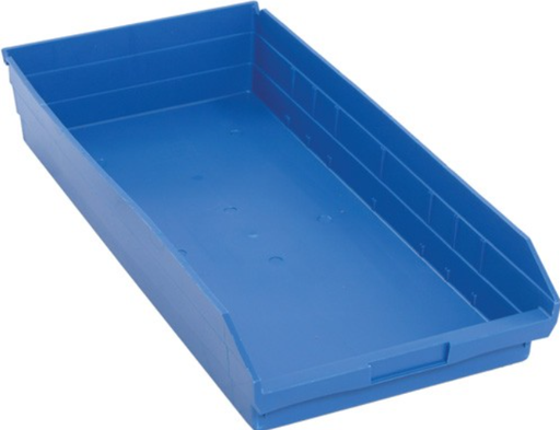 [QSB116BL] Quantum Medical Economy 23 5/8" x 11 1/8" x 4" Shelf Bin, Blue, 6/ctn