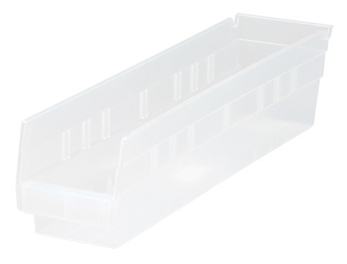 [QSB103CL] Quantum Medical Economy 17-7/8" x 4-1/8" x 4" Shelf Bin, Clear, 20/ctn